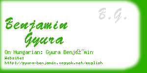 benjamin gyura business card